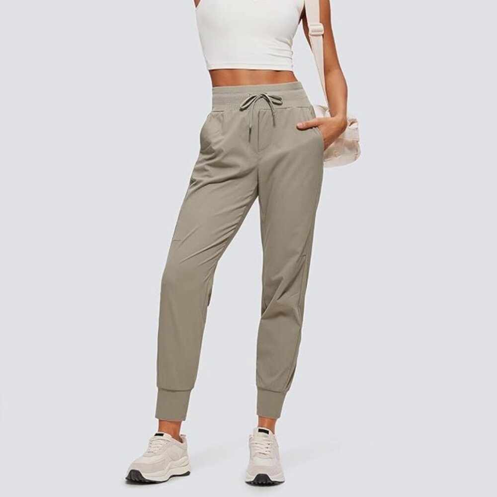 CRZ YOGA Olive Drawstring Track Joggers